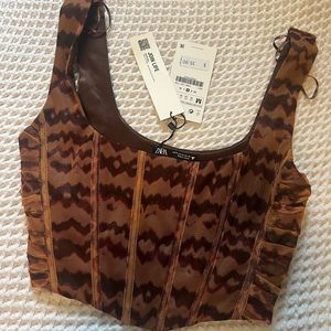 Zara corseted top